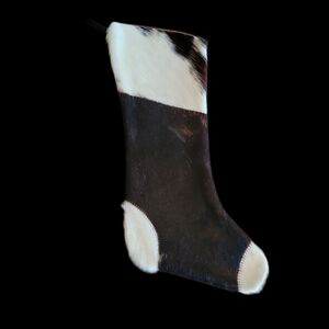 Sold!  Handcrafted Genuine Cowhide Leather Rustic Christmas Stocking